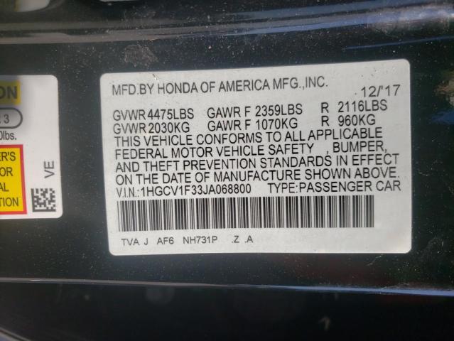 Photo 9 VIN: 1HGCV1F33JA068800 - HONDA ACCORD SPO 