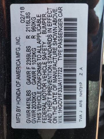 Photo 11 VIN: 1HGCV1F33JA117722 - HONDA ACCORD 