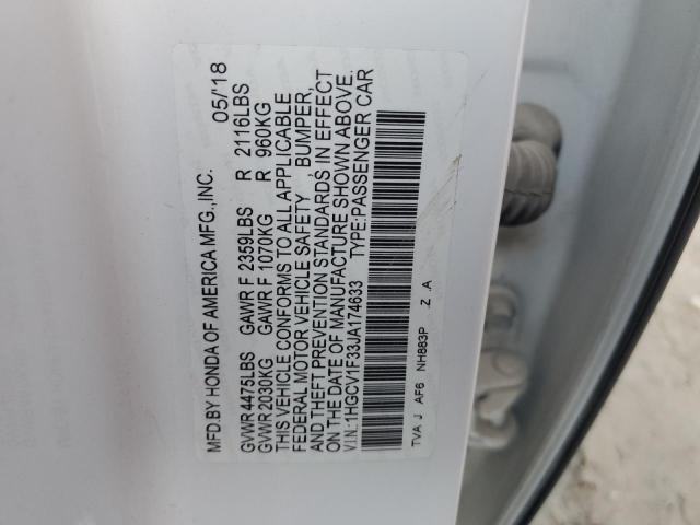 Photo 9 VIN: 1HGCV1F33JA174633 - HONDA ACCORD SPO 