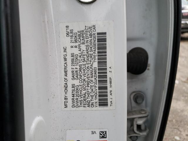 Photo 11 VIN: 1HGCV1F33JA204603 - HONDA ACCORD SPO 