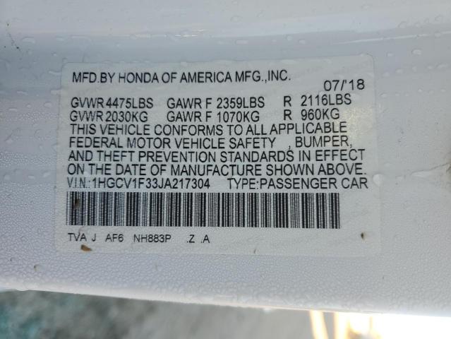 Photo 11 VIN: 1HGCV1F33JA217304 - HONDA ACCORD SPO 