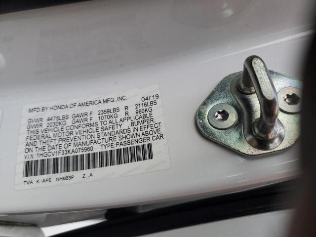 Photo 12 VIN: 1HGCV1F33KA075960 - HONDA ACCORD SPO 