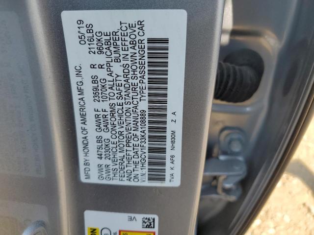 Photo 11 VIN: 1HGCV1F33KA108889 - HONDA ACCORD 