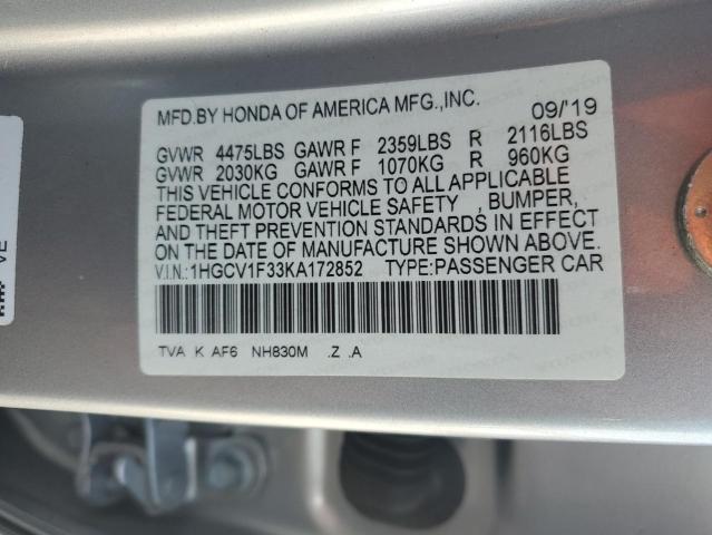 Photo 11 VIN: 1HGCV1F33KA172852 - HONDA ACCORD SPO 