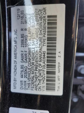 Photo 11 VIN: 1HGCV1F33LA039445 - HONDA ACCORD SPO 