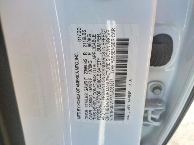 Photo 9 VIN: 1HGCV1F33LA061817 - HONDA ACCORD SPO 