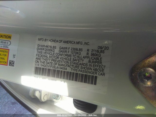 Photo 8 VIN: 1HGCV1F33LA134054 - HONDA ACCORD SEDAN 