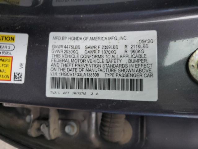 Photo 11 VIN: 1HGCV1F33LA138508 - HONDA ACCORD 