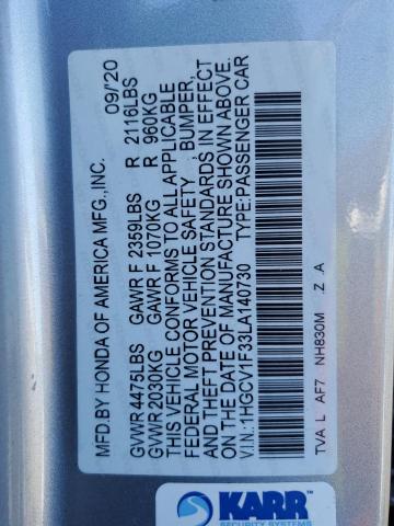 Photo 12 VIN: 1HGCV1F33LA140730 - HONDA ACCORD 