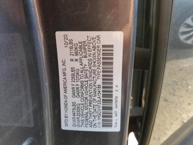 Photo 11 VIN: 1HGCV1F33LA154188 - HONDA ACCORD 