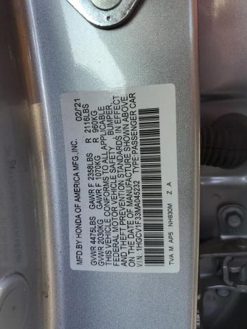 Photo 11 VIN: 1HGCV1F33MA045232 - HONDA ACCORD SPO 