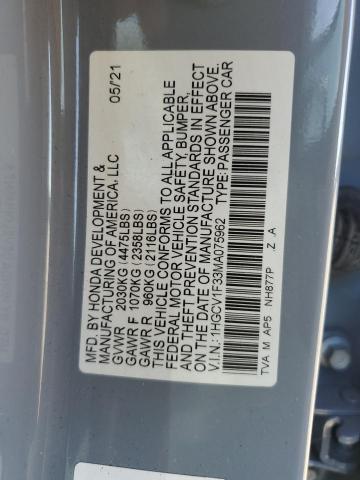 Photo 11 VIN: 1HGCV1F33MA075962 - HONDA ACCORD 