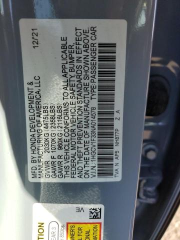 Photo 11 VIN: 1HGCV1F33NA014578 - HONDA ACCORD SPO 