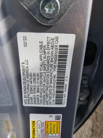 Photo 9 VIN: 1HGCV1F33NA027489 - HONDA ACCORD SPO 