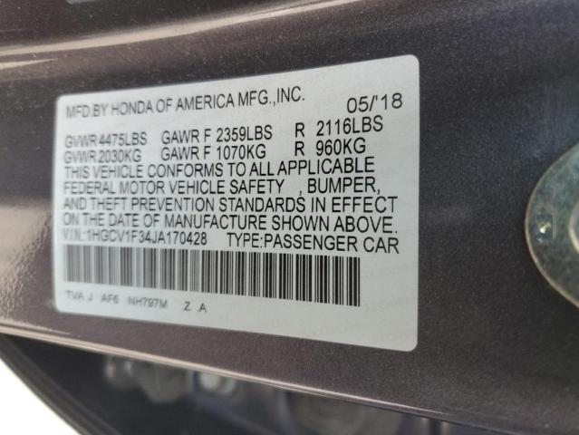 Photo 11 VIN: 1HGCV1F34JA170428 - HONDA ACCORD SPO 