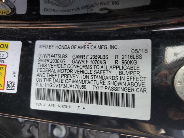 Photo 11 VIN: 1HGCV1F34JA170980 - HONDA ACCORD SPO 