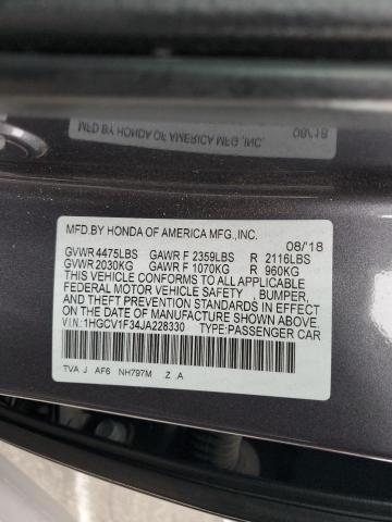 Photo 11 VIN: 1HGCV1F34JA228330 - HONDA ACCORD SPO 