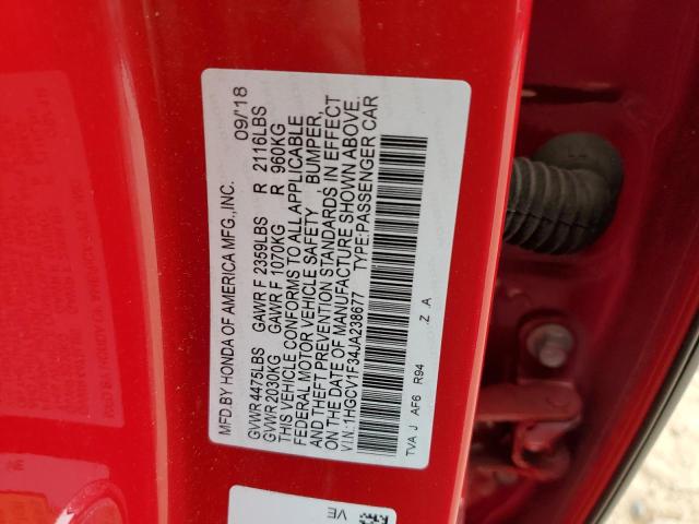 Photo 11 VIN: 1HGCV1F34JA238677 - HONDA ACCORD 