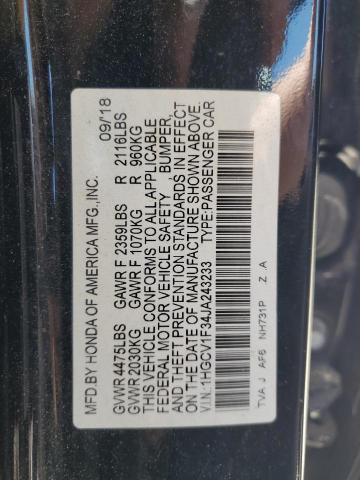 Photo 12 VIN: 1HGCV1F34JA243233 - HONDA ACCORD 