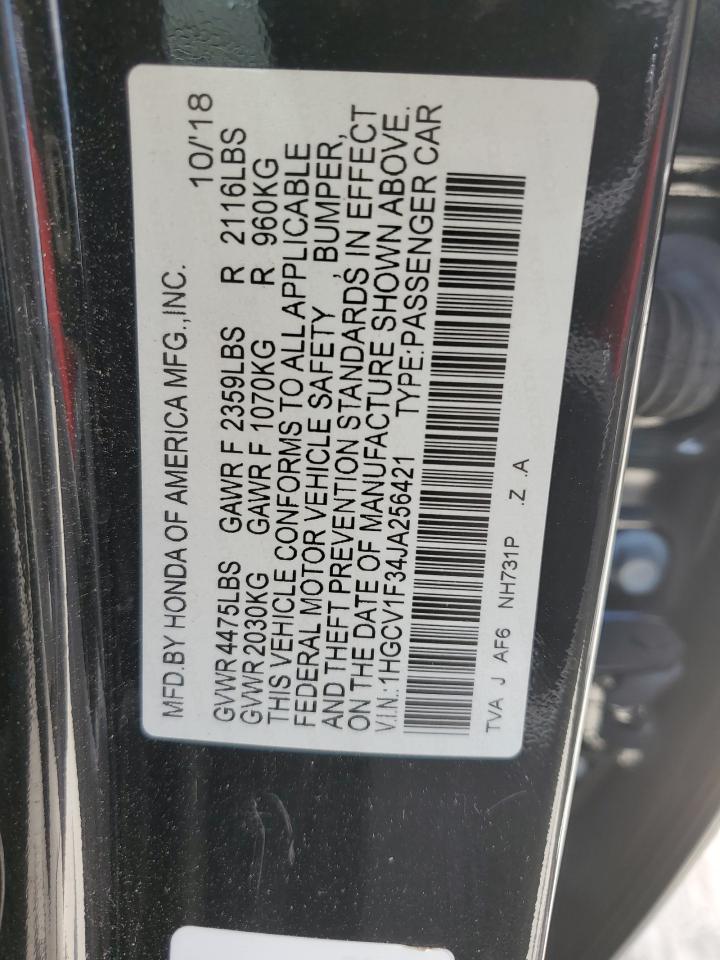 Photo 12 VIN: 1HGCV1F34JA256421 - HONDA ACCORD 