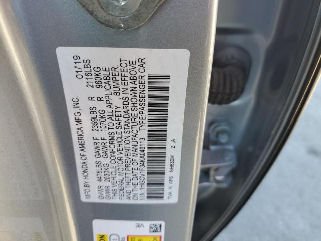 Photo 11 VIN: 1HGCV1F34KA046113 - HONDA ACCORD SEDAN 