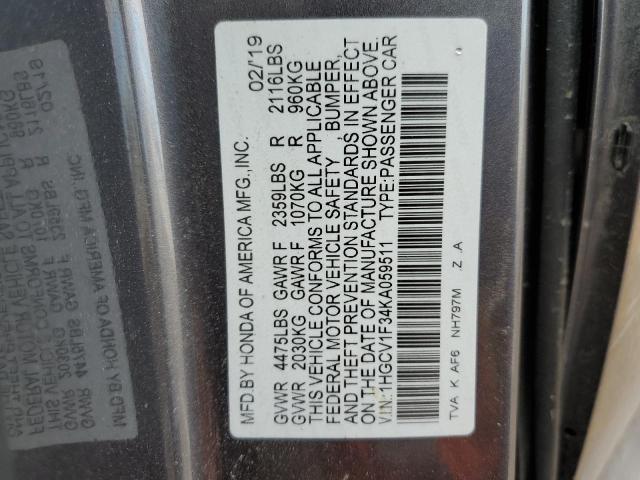 Photo 12 VIN: 1HGCV1F34KA059511 - HONDA ACCORD SPO 