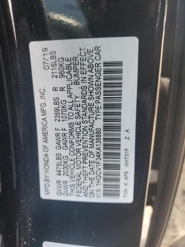 Photo 11 VIN: 1HGCV1F34KA136880 - HONDA ACCORD SPO 