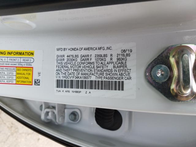 Photo 9 VIN: 1HGCV1F34KA156577 - HONDA ACCORD SPO 