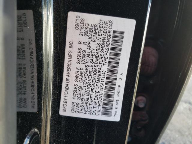 Photo 11 VIN: 1HGCV1F34KA171340 - HONDA ACCORD SPO 