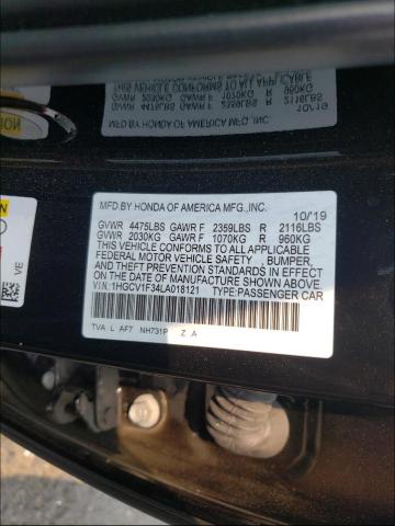 Photo 9 VIN: 1HGCV1F34LA018121 - HONDA ACCORD SPO 