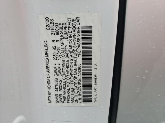 Photo 11 VIN: 1HGCV1F34LA062930 - HONDA ACCORD 