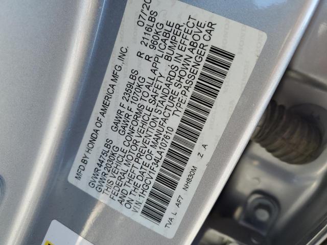 Photo 11 VIN: 1HGCV1F34LA107610 - HONDA ACCORD SPO 