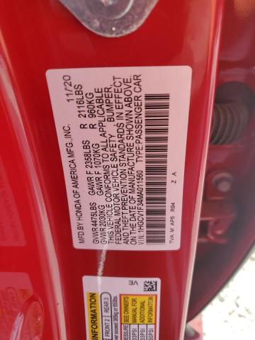 Photo 12 VIN: 1HGCV1F34MA011560 - HONDA ACCORD SPO 