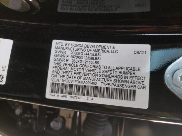 Photo 9 VIN: 1HGCV1F34MA099462 - HONDA ACCORD SPO 