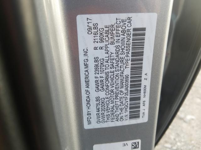 Photo 9 VIN: 1HGCV1F35JA003690 - HONDA ACCORD SPO 