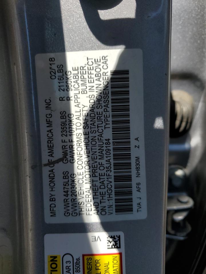 Photo 11 VIN: 1HGCV1F35JA109184 - HONDA ACCORD 