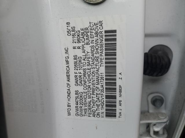 Photo 11 VIN: 1HGCV1F35JA172611 - HONDA ACCORD SPO 