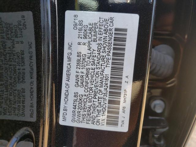 Photo 9 VIN: 1HGCV1F35JA241801 - HONDA ACCORD SPO 