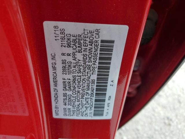 Photo 9 VIN: 1HGCV1F35KA011385 - HONDA ACCORD SPO 