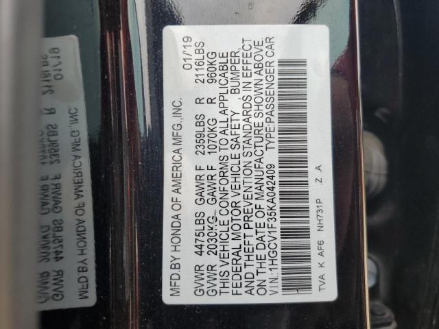 Photo 11 VIN: 1HGCV1F35KA042409 - HONDA ACCORD SPO 