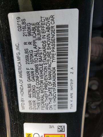 Photo 9 VIN: 1HGCV1F35KA062434 - HONDA ACCORD SPO 