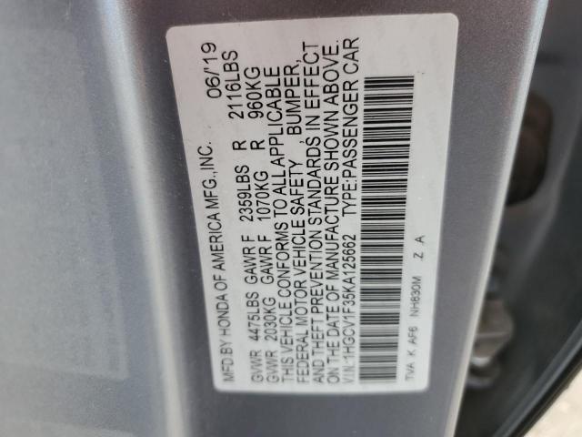 Photo 11 VIN: 1HGCV1F35KA125662 - HONDA ACCORD SPO 