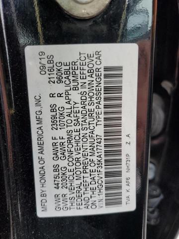 Photo 11 VIN: 1HGCV1F35KA177437 - HONDA ACCORD SPO 