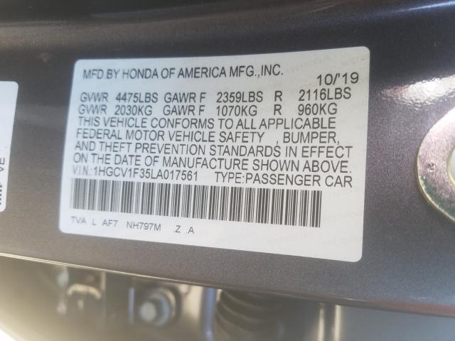 Photo 9 VIN: 1HGCV1F35LA017561 - HONDA ACCORD SPO 