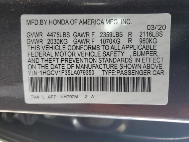 Photo 11 VIN: 1HGCV1F35LA079350 - HONDA ACCORD SPO 