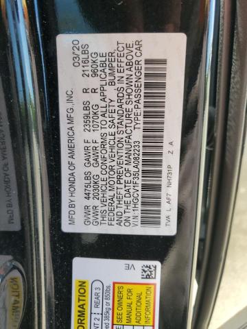 Photo 11 VIN: 1HGCV1F35LA082233 - HONDA ACCORD SPO 