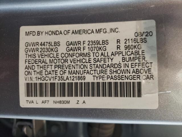 Photo 11 VIN: 1HGCV1F35LA121869 - HONDA ACCORD SEDAN 