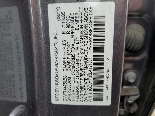 Photo 12 VIN: 1HGCV1F35LA124531 - HONDA ACCORD SPO 