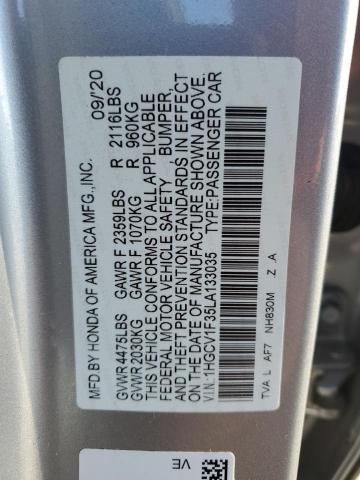 Photo 12 VIN: 1HGCV1F35LA133035 - HONDA ACCORD SPO 