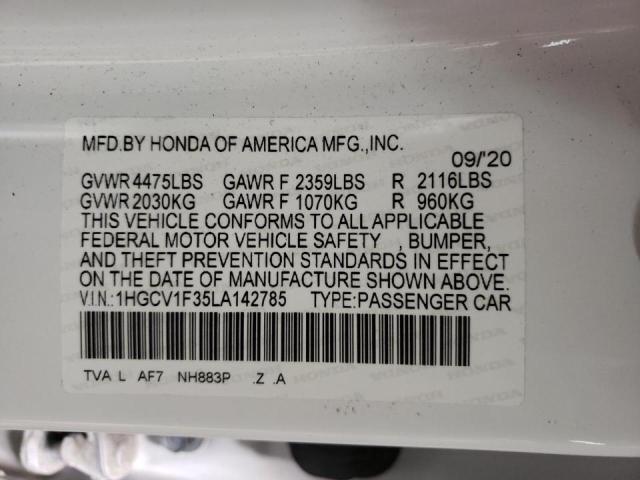 Photo 9 VIN: 1HGCV1F35LA142785 - HONDA ACCORD SPO 